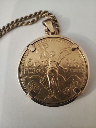 Moneda 50 Pesos Oro 24k 1946
