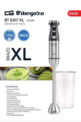 Batidora de mano Orbegozo BT 6017 XL