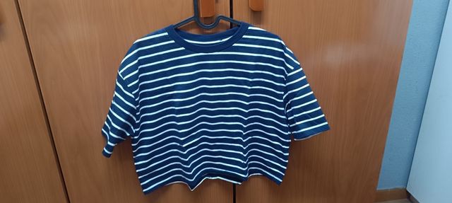 Camisetas crop de rayas