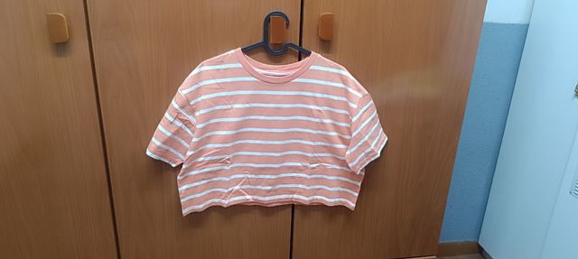 Camisetas crop de rayas