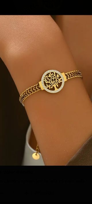 Pulsera chapado en oro 18 k