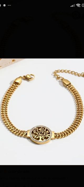 Pulsera chapado en oro 18 k