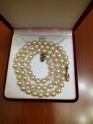 Collar antiguo perlas 5mm