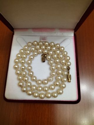 Collar antiguo perlas 5mm