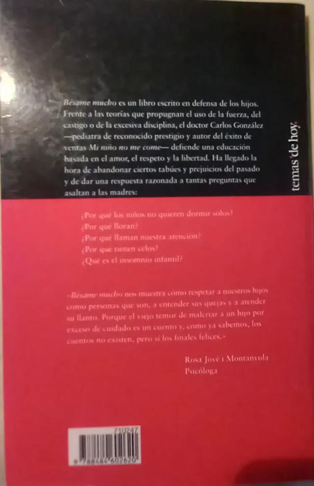 Libro Bésame mucho. Carlos González