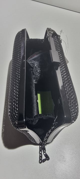 Bolso Clutch Fiesta Negro. Nuevo con etiqueta