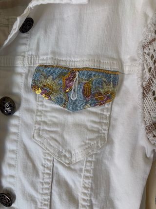 Cazadora Desigual Blanca Mujer