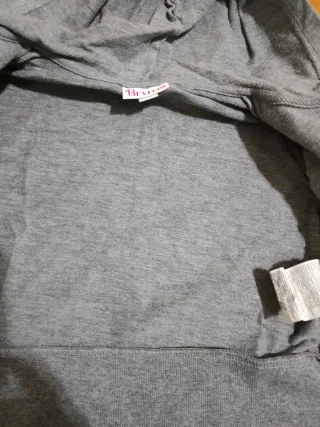 Felpa Brums bambina grigia con zip