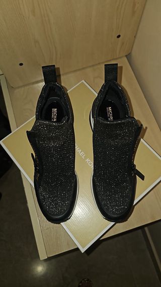 Michael Kors Zapatillas Brillantes Negro/Oro