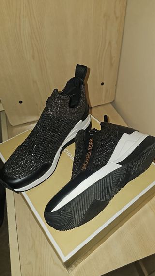 Michael Kors Zapatillas Brillantes Negro/Oro