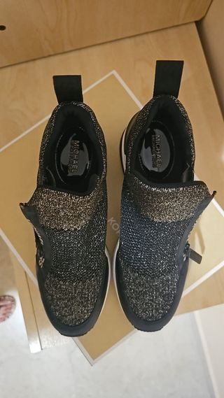 Michael Kors Zapatillas Brillantes Negro/Oro