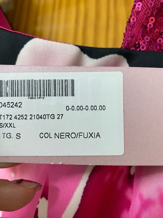 Vestido ceremonia largo rosa y negro