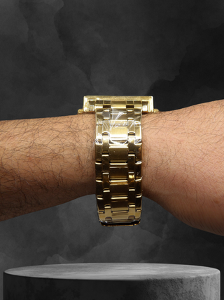Orologio Double Moda Uomo 47mm Oro Verde