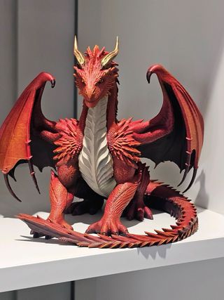 Figura Dragón Rojo Imponente