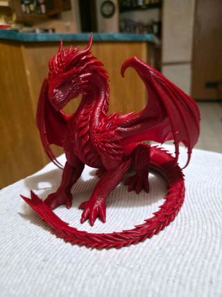 Figura Dragón Rojo Imponente