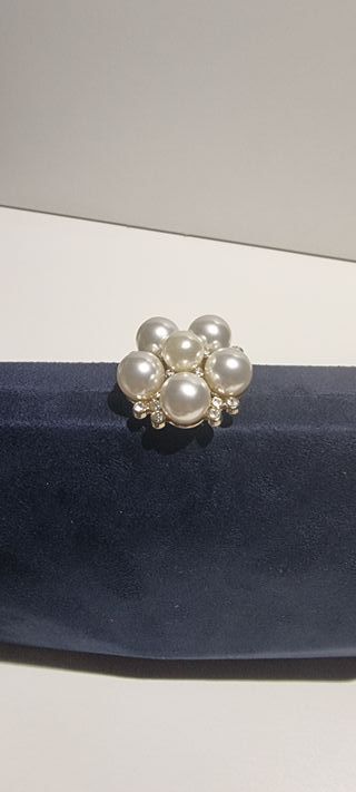 Bolso de fiesta azul con pedrería