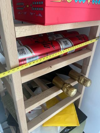 Scaffale portabottiglie in legno
