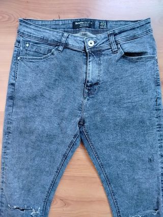 Pantalón vaquero Bershka hombre azul 