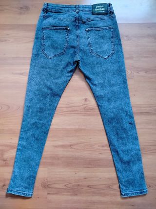 Pantalón vaquero Bershka hombre azul 