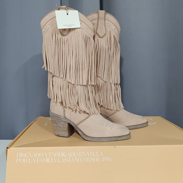 Botas Nemonic Beige Talla 37 Nuevas