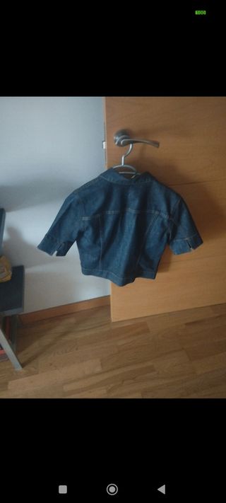 Cazadora vaquera manga corta azul S