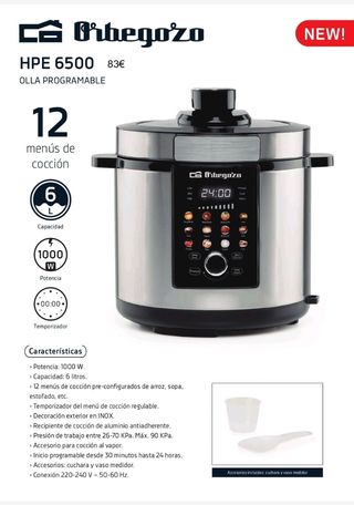 Olla Programable Orbegozo HPE 6500 6L