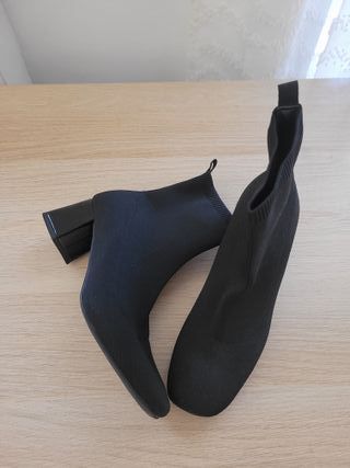 Botas calcetín tacón negras