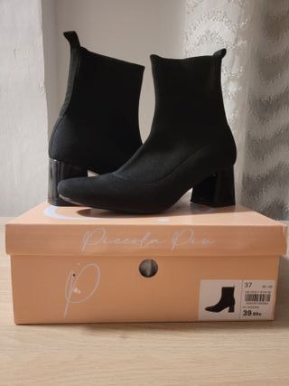 Botas calcetín tacón negras