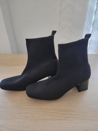 Botas calcetín tacón negras