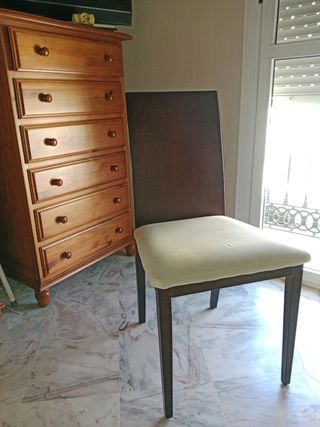 6 Sillas Comedor Tapizadas Madera