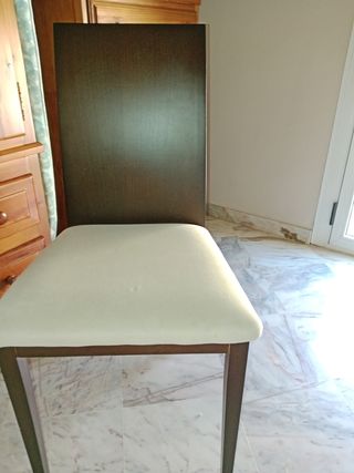 6 Sillas Comedor Tapizadas Madera