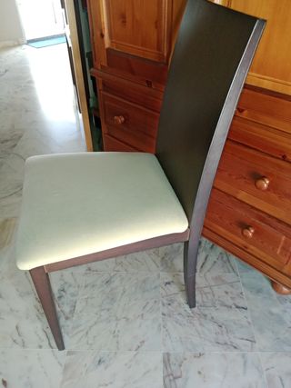 6 Sillas Comedor Tapizadas Madera