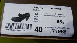 Zapatos Yokono Negros Talla 40 Velcro