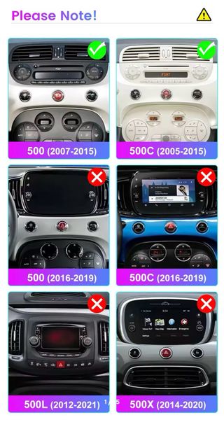 Radio Coche Pantalla Táctil FIAT 500