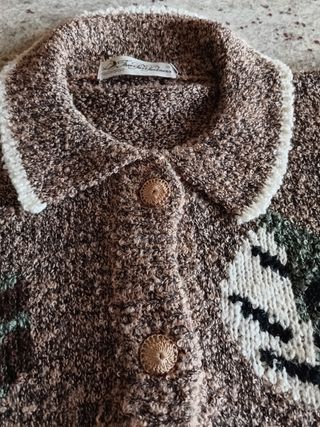 Cardigan donna marrone fantasia