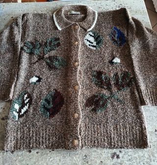 Cardigan donna marrone fantasia