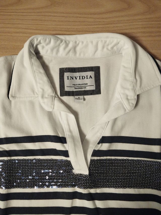 Maglietta INVIDIA a righe con paillettes