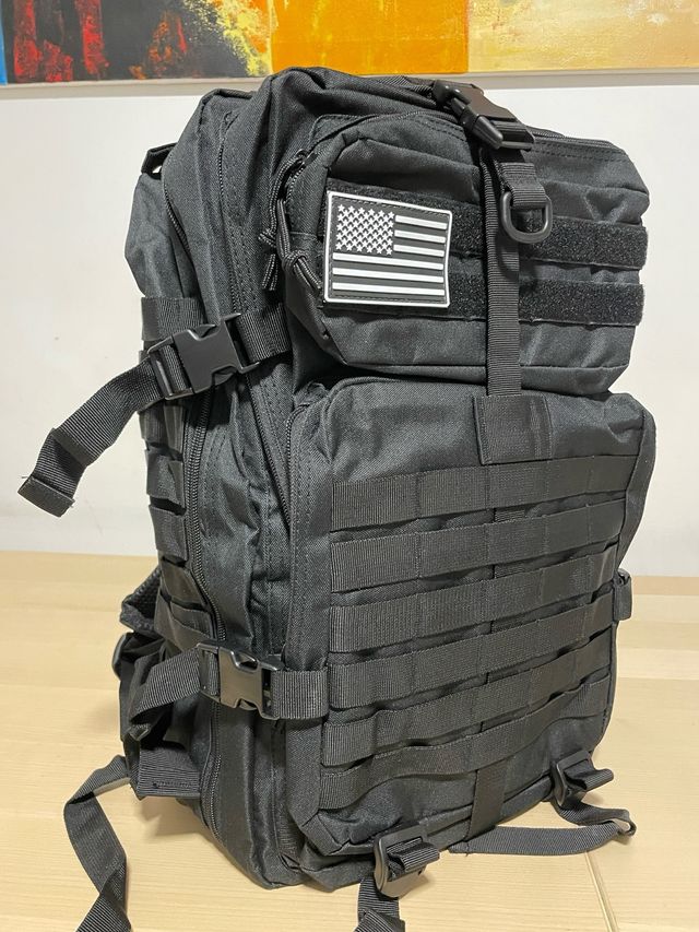 Mochila Táctica Militar, Policial, Negra 50L