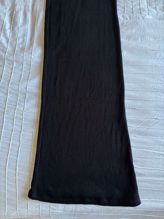 Vestido ajustado largo negro de Pull and Bear