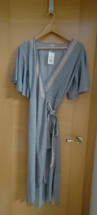 Vestido Natura cruzado estampado