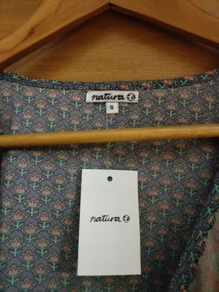Vestido Natura cruzado estampado