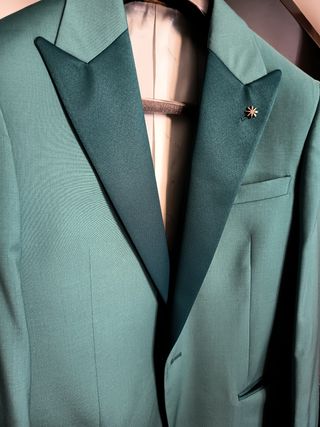 Completo uomo cerimonia teal Taglia 48 europea