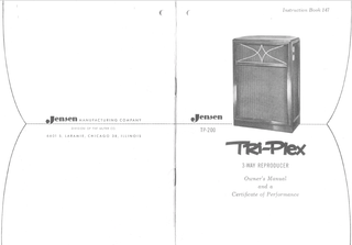 Altavoz Jensen TP 200