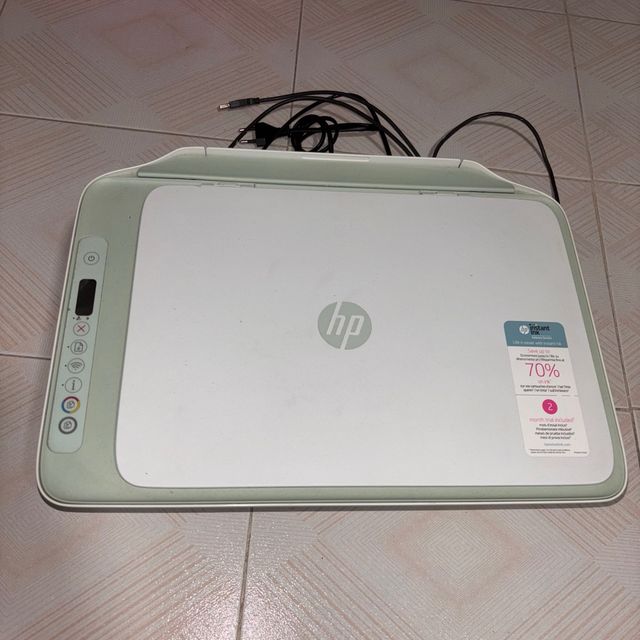 Impresora HP Verde y Blanca