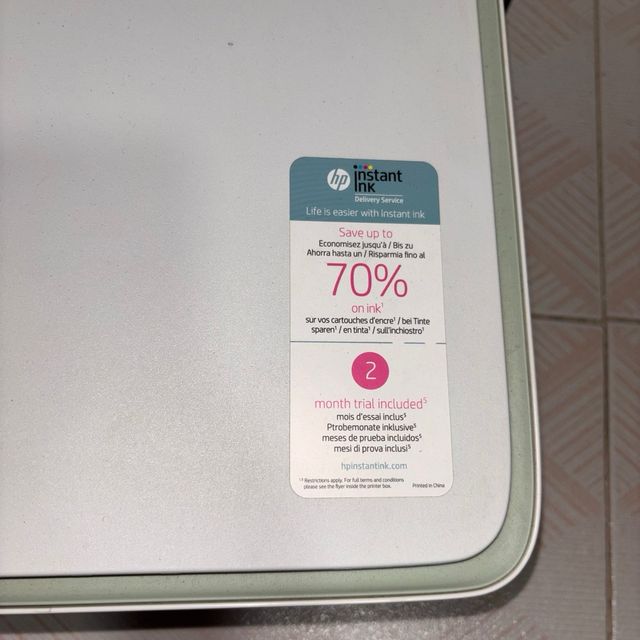 Impresora HP Verde y Blanca