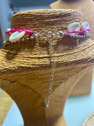 Collar caracolas rosa 