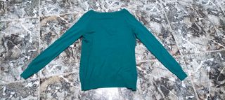 Cárdigan verde azulado