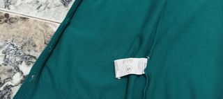 Cárdigan verde azulado