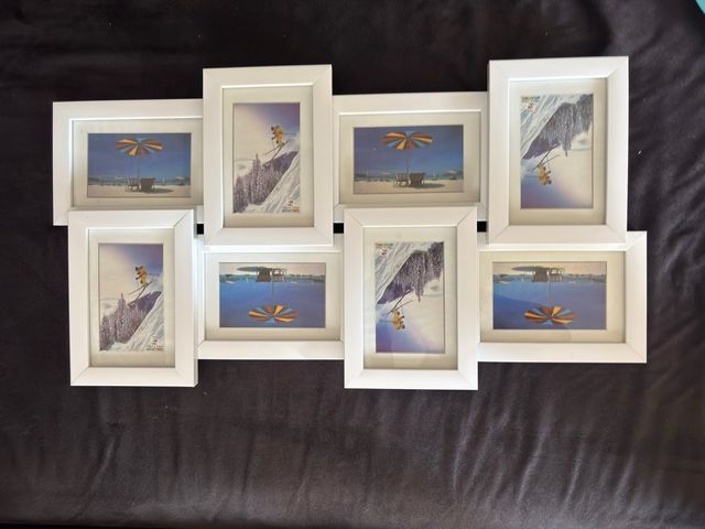 Set 3 conjuntos de marcos de portafotos Blancos