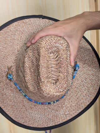 Sombrero de hoja de palma talla S